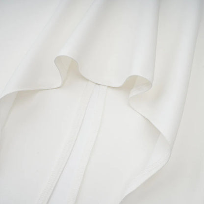 Vestido largo de capas con escote halter de Inés